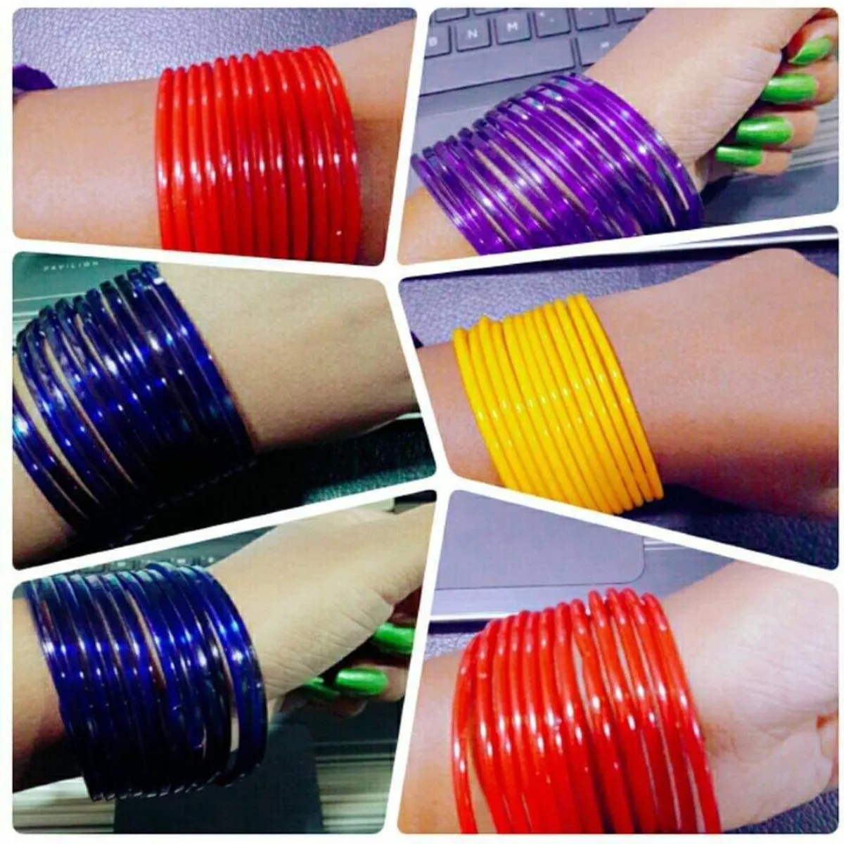 KHAZ KATA churi 2 dozens /24 pieces (any color) Premium quality KHAZ KATA beautiful colored Glass or Silk Thread Bangles (Reshmi Churi)