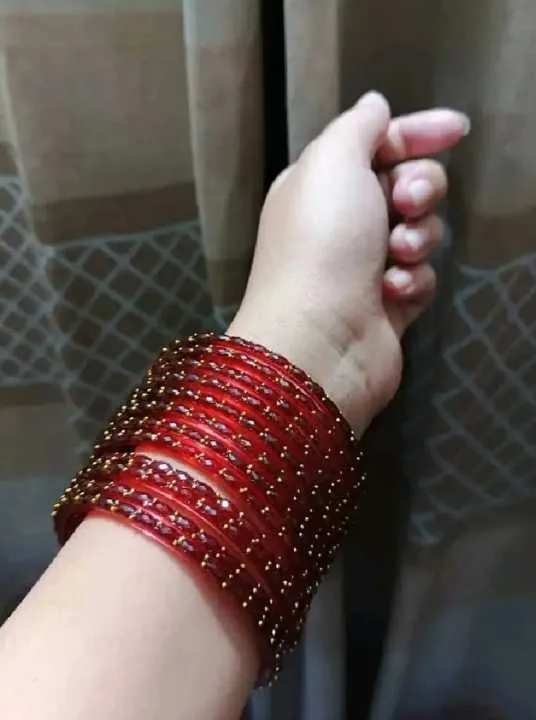 Most Demanding Raindrop/Rainbow glass bangles with stone work.premium quality 12 piece multicolor churi thumbnail